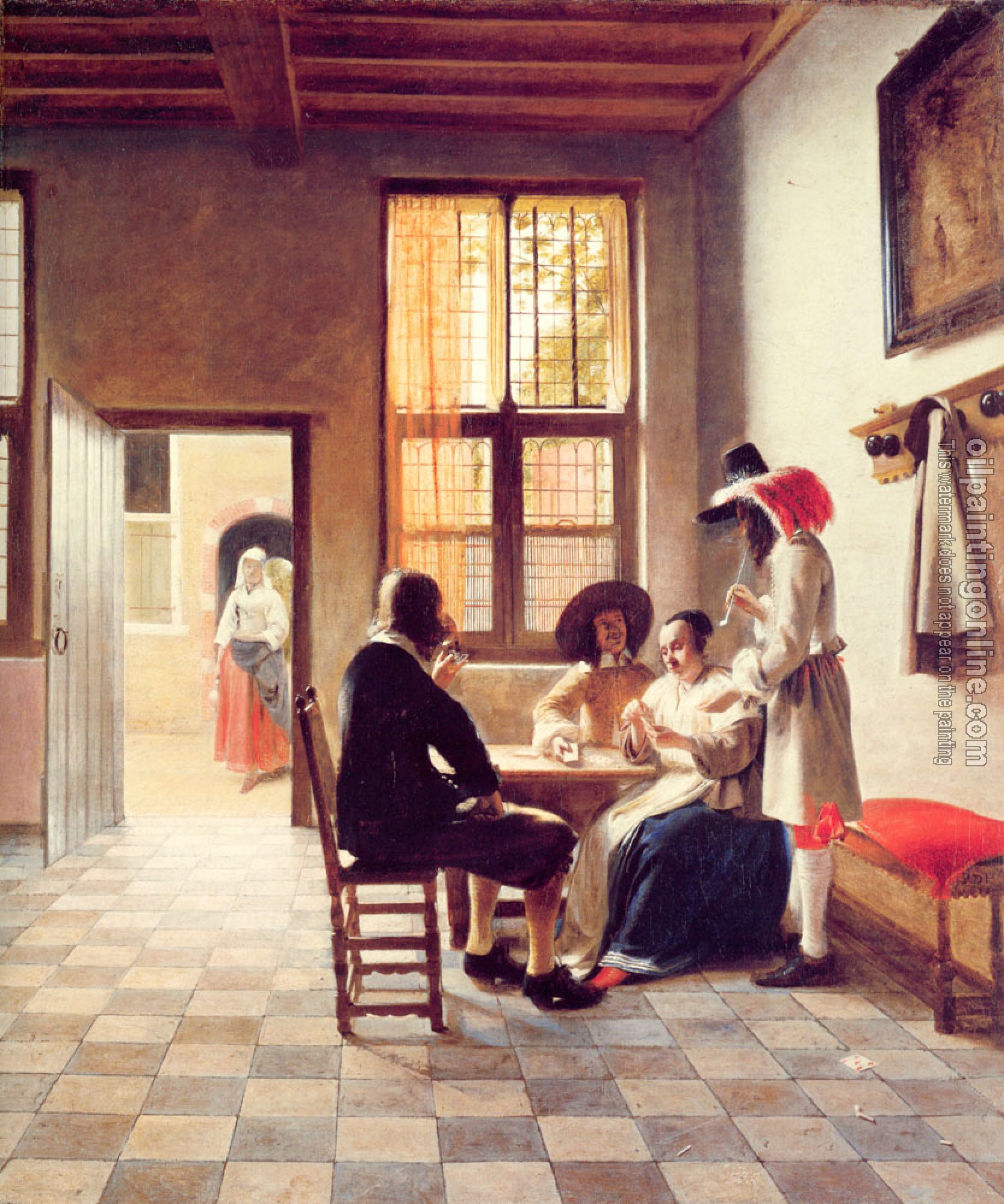 Pieter de Hooch - Card Players in a Sunlit Room